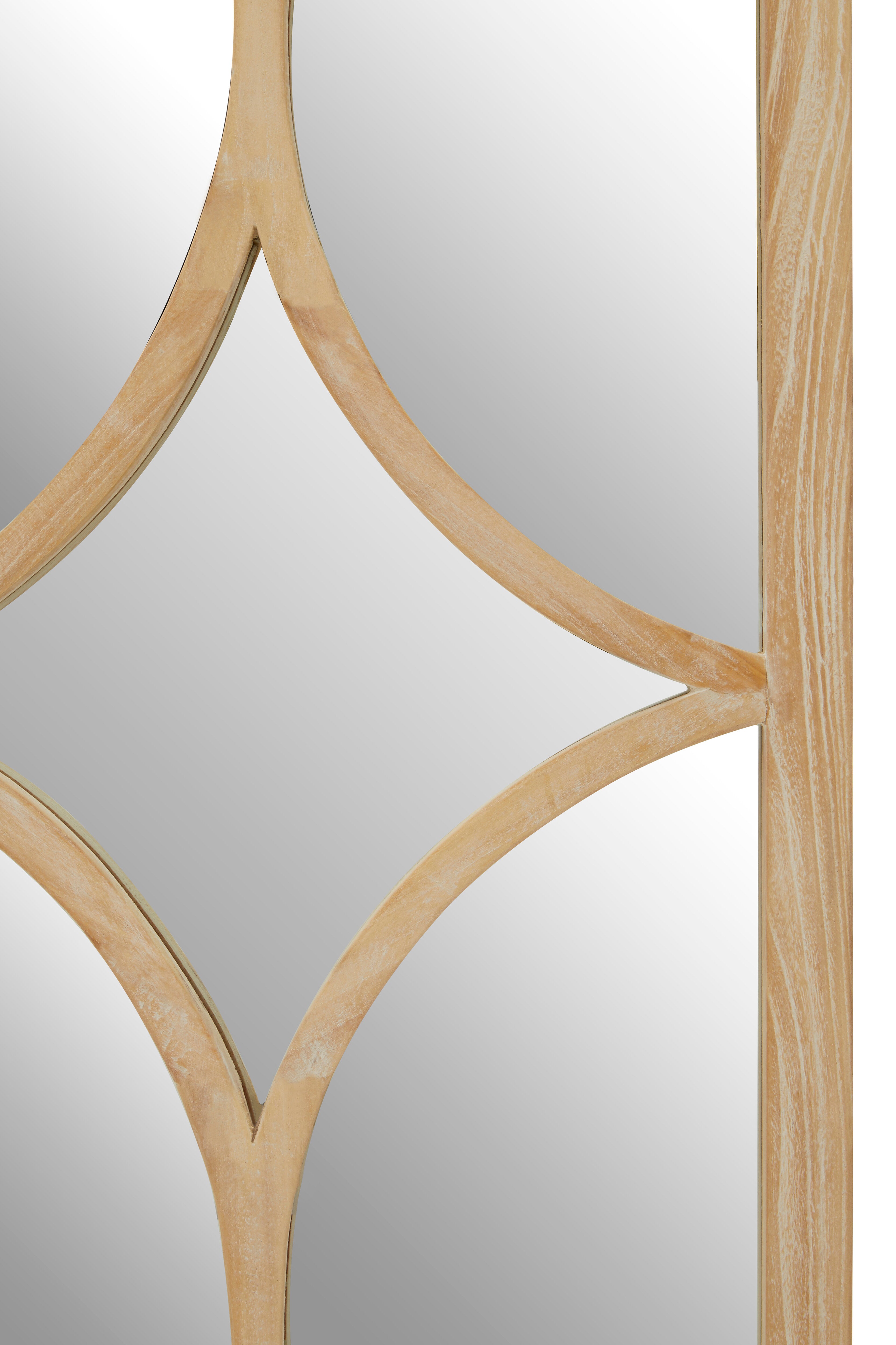 Aruba Natural Elmwood Abstract Wall Mirror